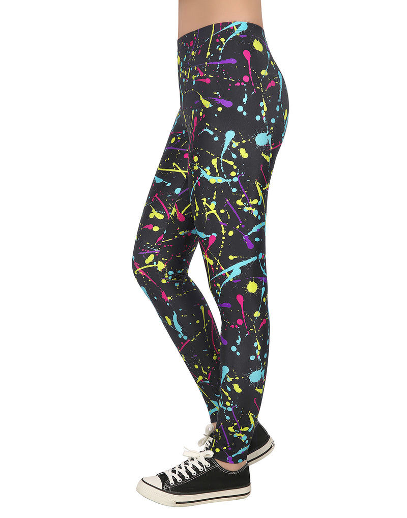 Paint Splatter Graphic Leggings Women's – front view
