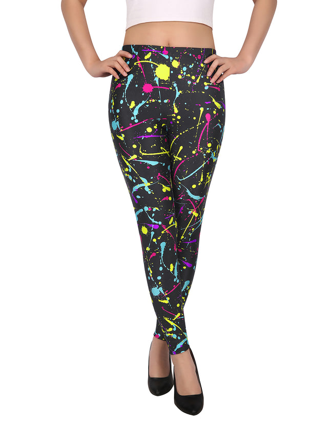 Paint Splatter Graphic Leggings Women's – side view