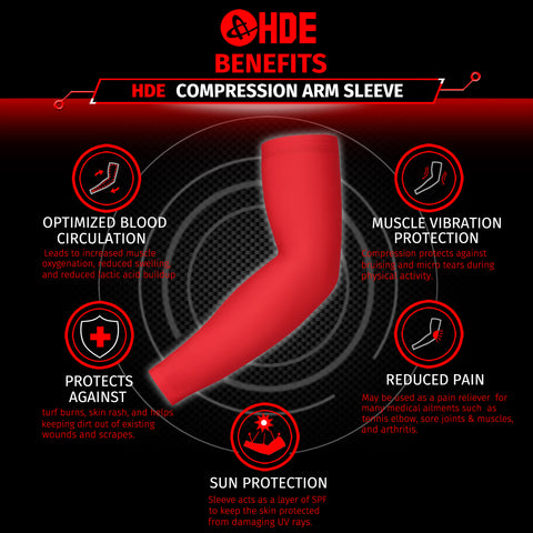 Black Arm Compression Sleeves for Kids Basketball Football Baseball Shooting Sleeve