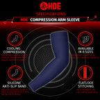 Black Arm Compression Sleeves for Kids Basketball Football Baseball Shooting Sleeve