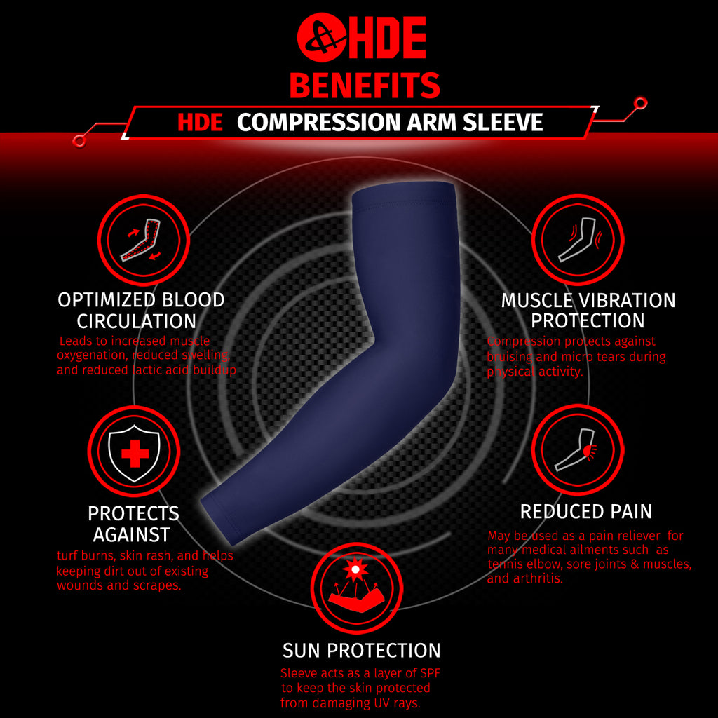 Black Arm Compression Sleeves for Kids Basketball Football Baseball Shooting Sleeve