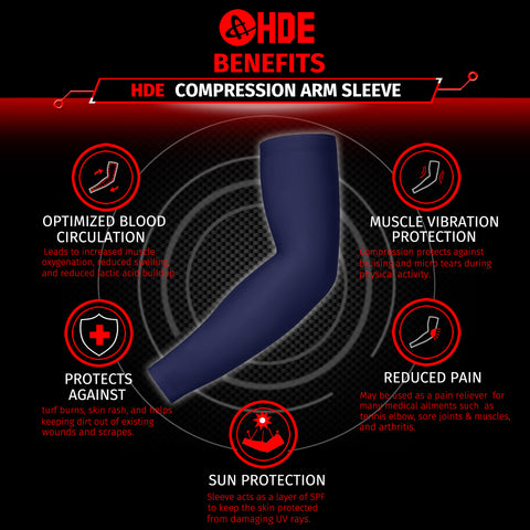 Black Arm Compression Sleeves for Kids Basketball Football Baseball Shooting Sleeve