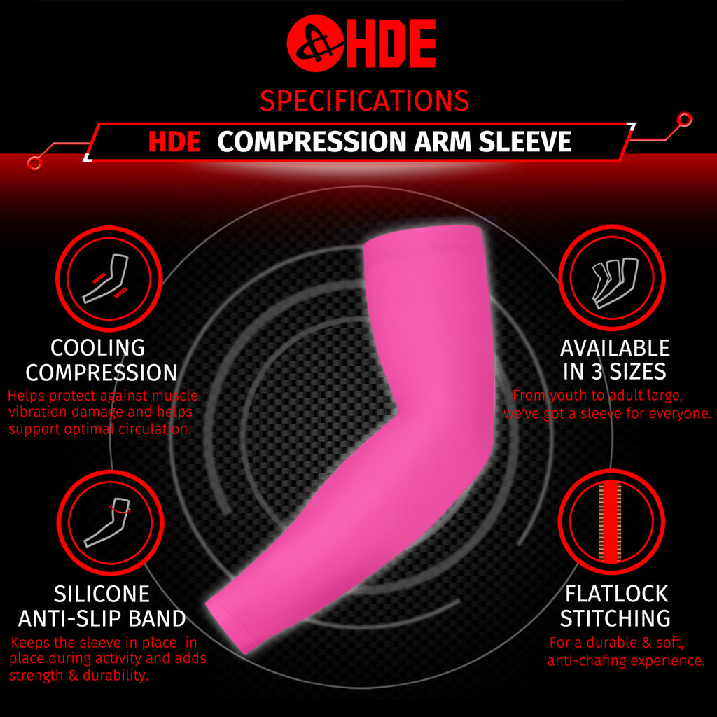 Black Arm Compression Sleeves for Kids Basketball Football Baseball Shooting Sleeve