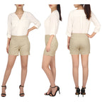 Pull-on Chino Shorts for Women with 4" Inseam