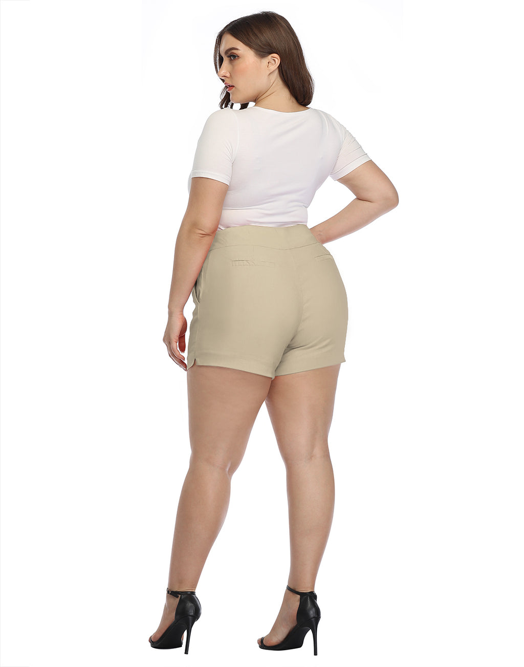 Pull-on Chino Shorts for Women with 4" Inseam