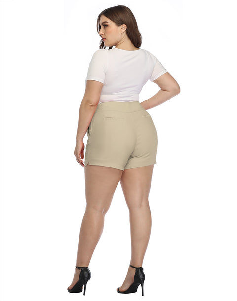 Pull-on Chino Shorts for Women with 4" Inseam