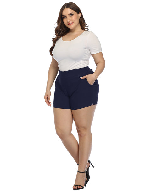 Pull-on Chino Shorts for Women with 4" Inseam