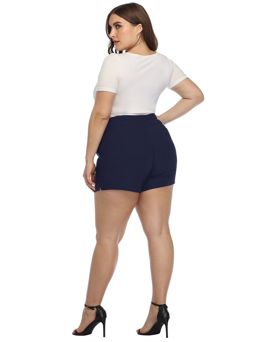 Pull-on Chino Shorts for Women with 4" Inseam