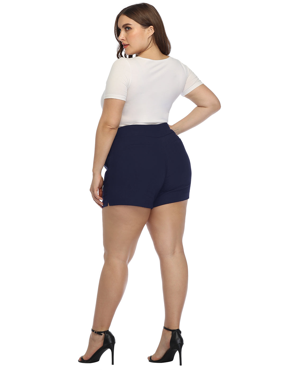Pull-on Chino Shorts for Women with 4" Inseam