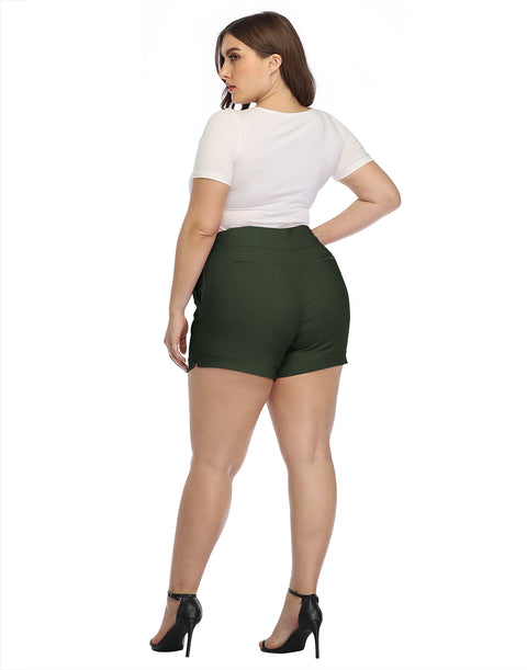 Pull-on Chino Shorts for Women with 4" Inseam