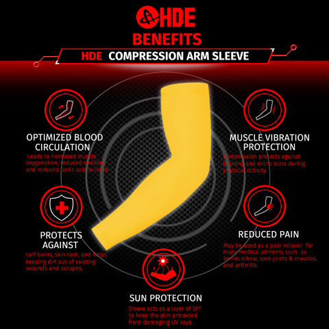 Black Arm Compression Sleeves for Kids Basketball Football Baseball Shooting Sleeve