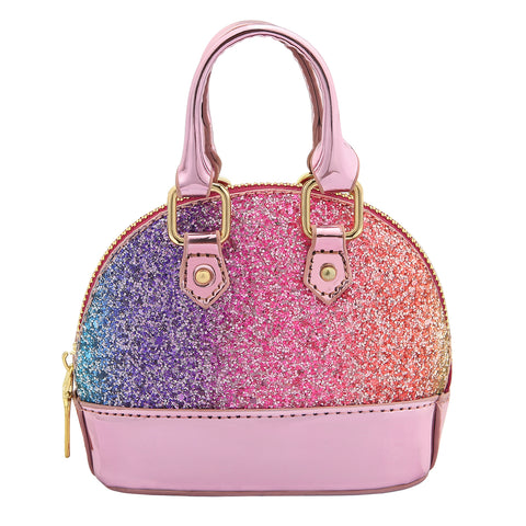Small Crossbody Rainbow Glitter Purse for Little Girls