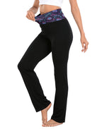 Color Block Fold Over Waist Yoga Pants