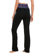 Color Block Fold Over Waist Yoga Pants