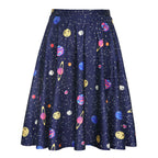 Outer Space Constellations Midi Skirt
