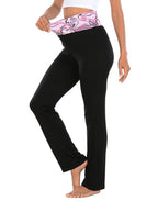 Color Block Fold Over Waist Yoga Pants