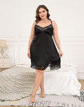 Womens Plus Size Satin Nightgown Chemise