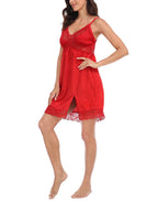 Womens Silk Nightgown Satin Lace Chemise Dress