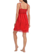 Womens Silk Nightgown Satin Lace Chemise Dress