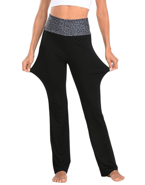 Color Block Fold Over Waist Yoga Pants