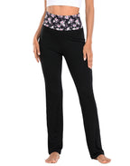 Color Block Fold Over Waist Yoga Pants