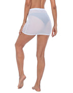 Womens Mesh Mini Skirt Sheer Swimsuit Cover Up