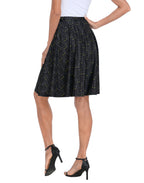 Black Cats Midi Skater Skirt
