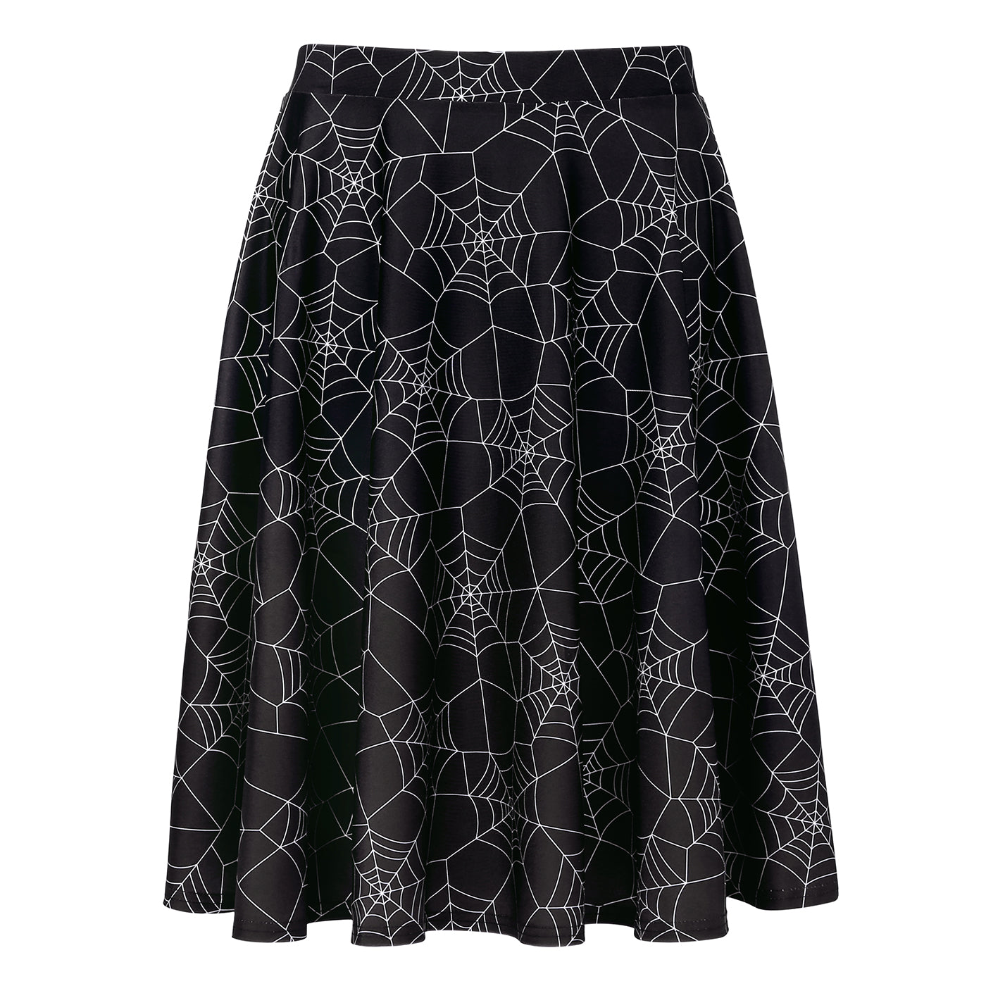 Spiderwebs Midi Skater Skirt