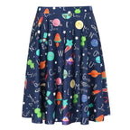 Space Alphabet Midi Skater Skirt