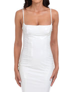 Latex Midi Bodycon Vinyl Balconette Dress