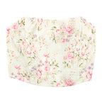 Women's Strapless Linen Corset Crop Top – alternate view