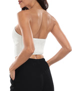 Women's Strapless Linen Corset Crop Top – product view 8