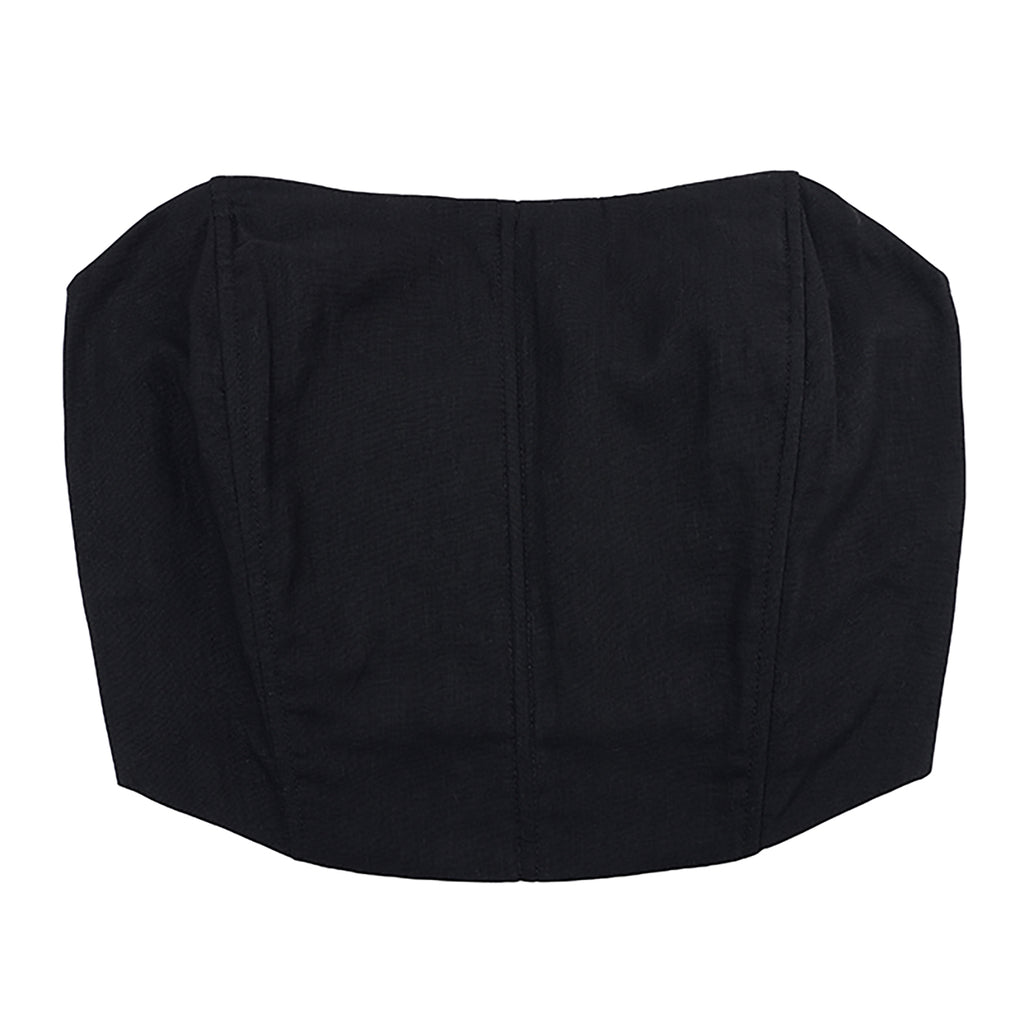 Women's Strapless Linen Corset Crop Top – product view 15