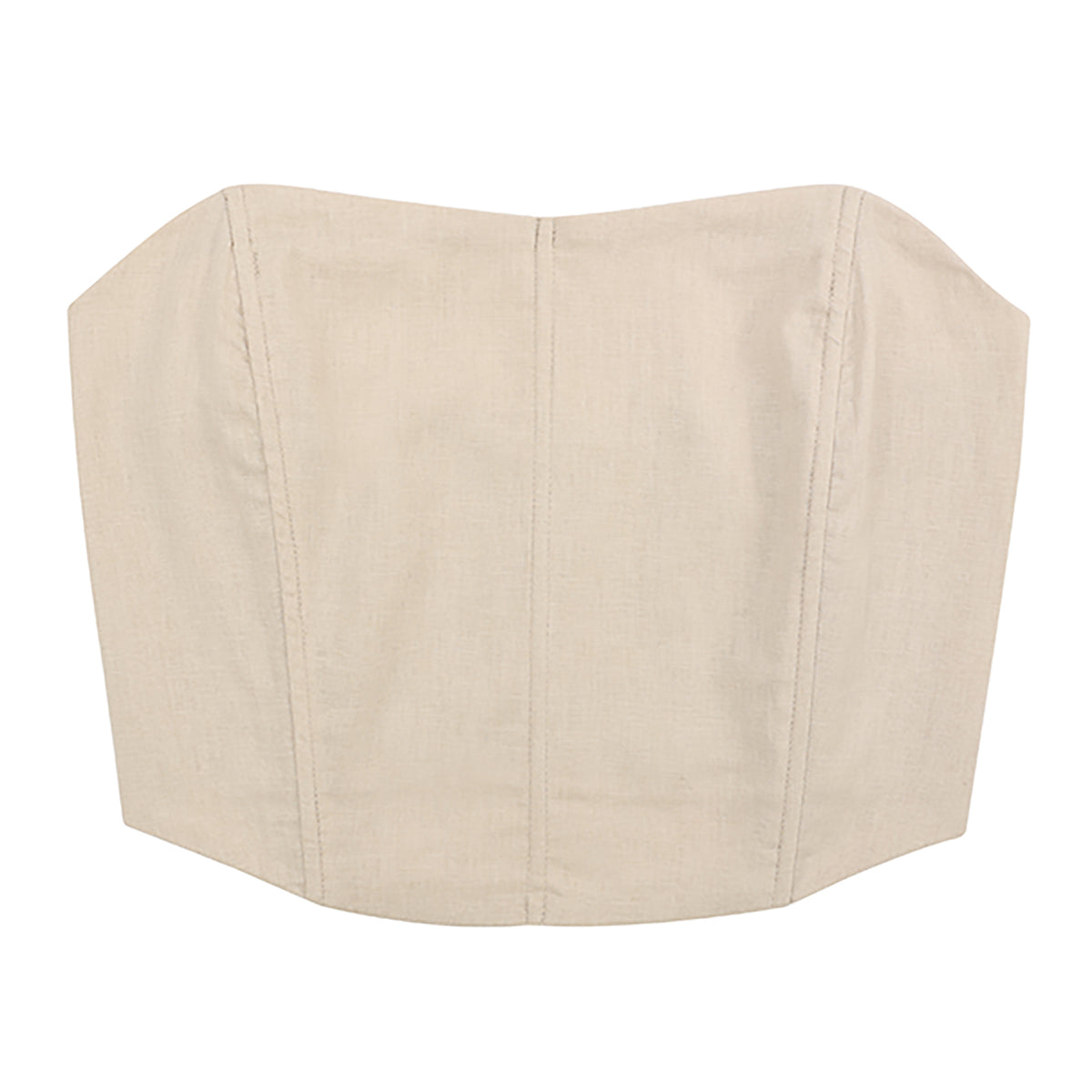 Women's Strapless Linen Corset Crop Top – product view 20