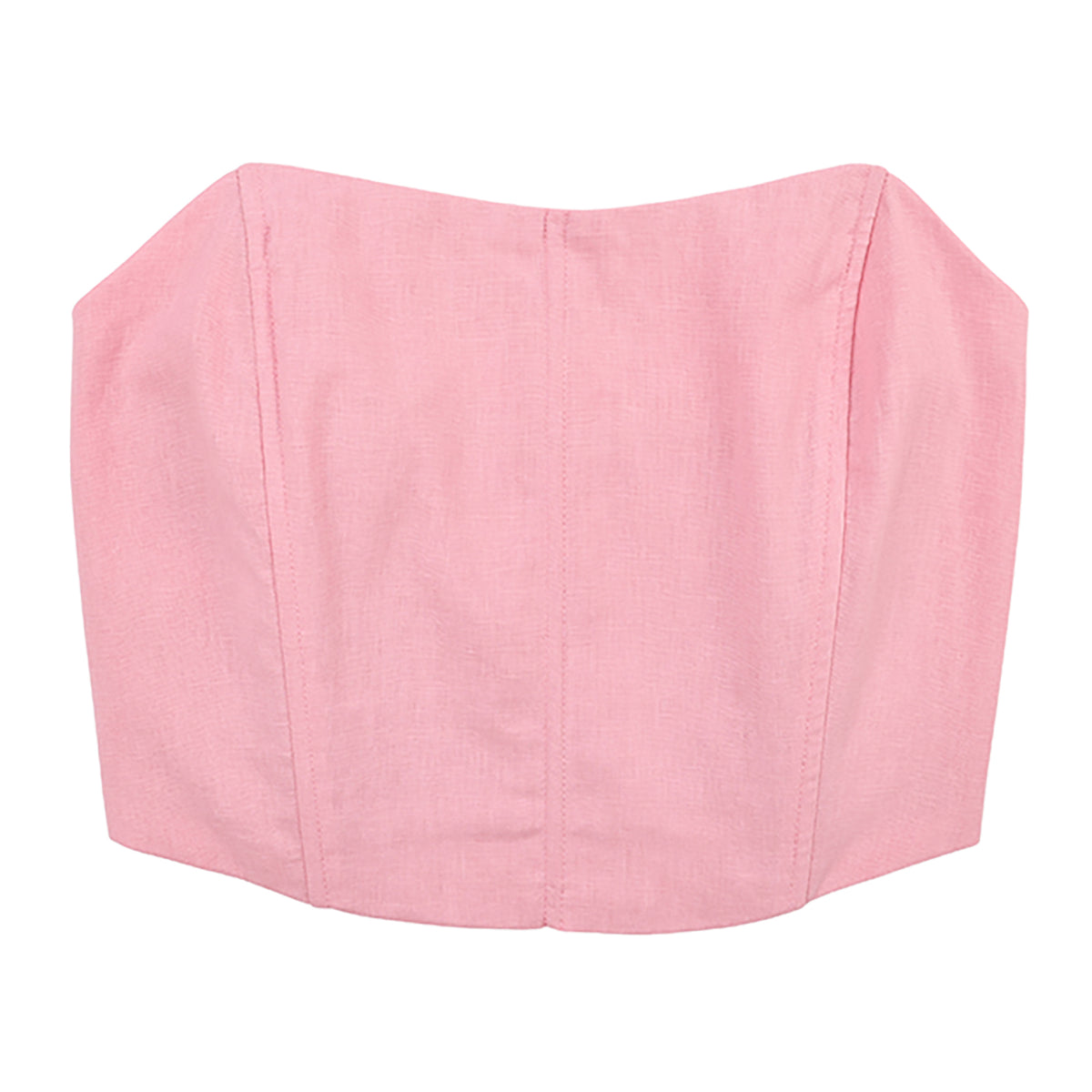 Women's Strapless Linen Corset Crop Top – product view 25