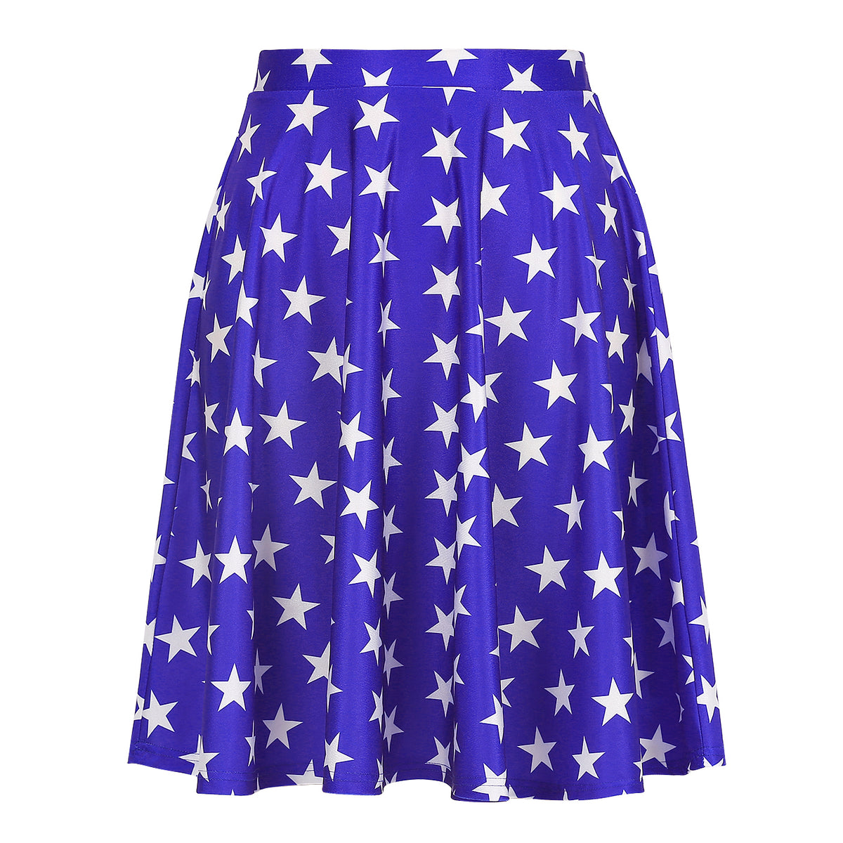 Patriotic Stars Midi Skirt Blue & White in Blue & White Stars