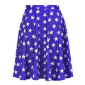 Patriotic Blue & White Stars Midi Skirt