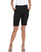 Womens Pull On 10" Inseam Bermuda Shorts with Pockets