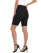 Womens Pull On 10" Inseam Bermuda Shorts with Pockets
