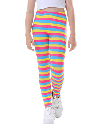 Girl's Candy Stripe Leggings Ultra Soft in Candy Stripes