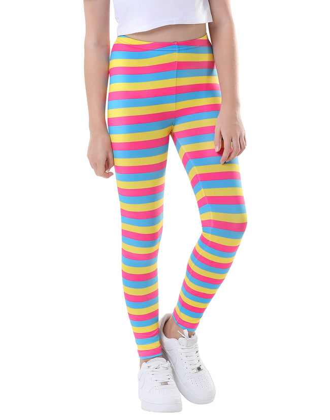 Girl's Candy Stripe Leggings Ultra Soft – side view