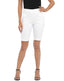 Pull On 10" Bermuda Shorts with Pockets in White