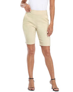 Womens Pull On 10" Inseam Bermuda Shorts with Pockets