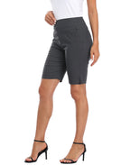 Womens Pull On 10" Inseam Bermuda Shorts with Pockets