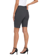 Womens Pull On 10" Inseam Bermuda Shorts with Pockets