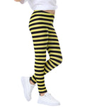 Girl's Yellow and Black Stripes Ultra Soft Leggings