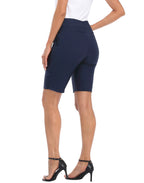Womens Pull On 10" Inseam Bermuda Shorts with Pockets