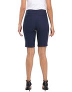 Womens Pull On 10" Inseam Bermuda Shorts with Pockets