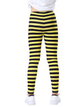 Girl's Yellow and Black Stripes Ultra Soft Leggings