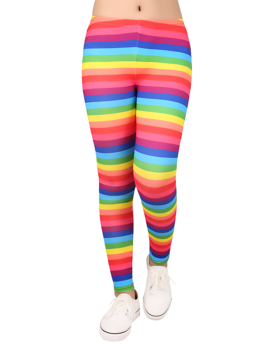 Girl's Rainbow Stripes Ultra Soft Leggings Main image